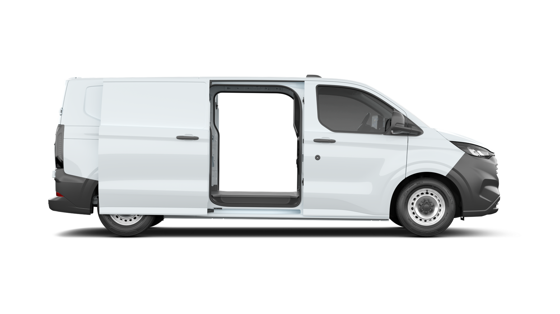 Sideview and door open on the new Ford Transit Custom