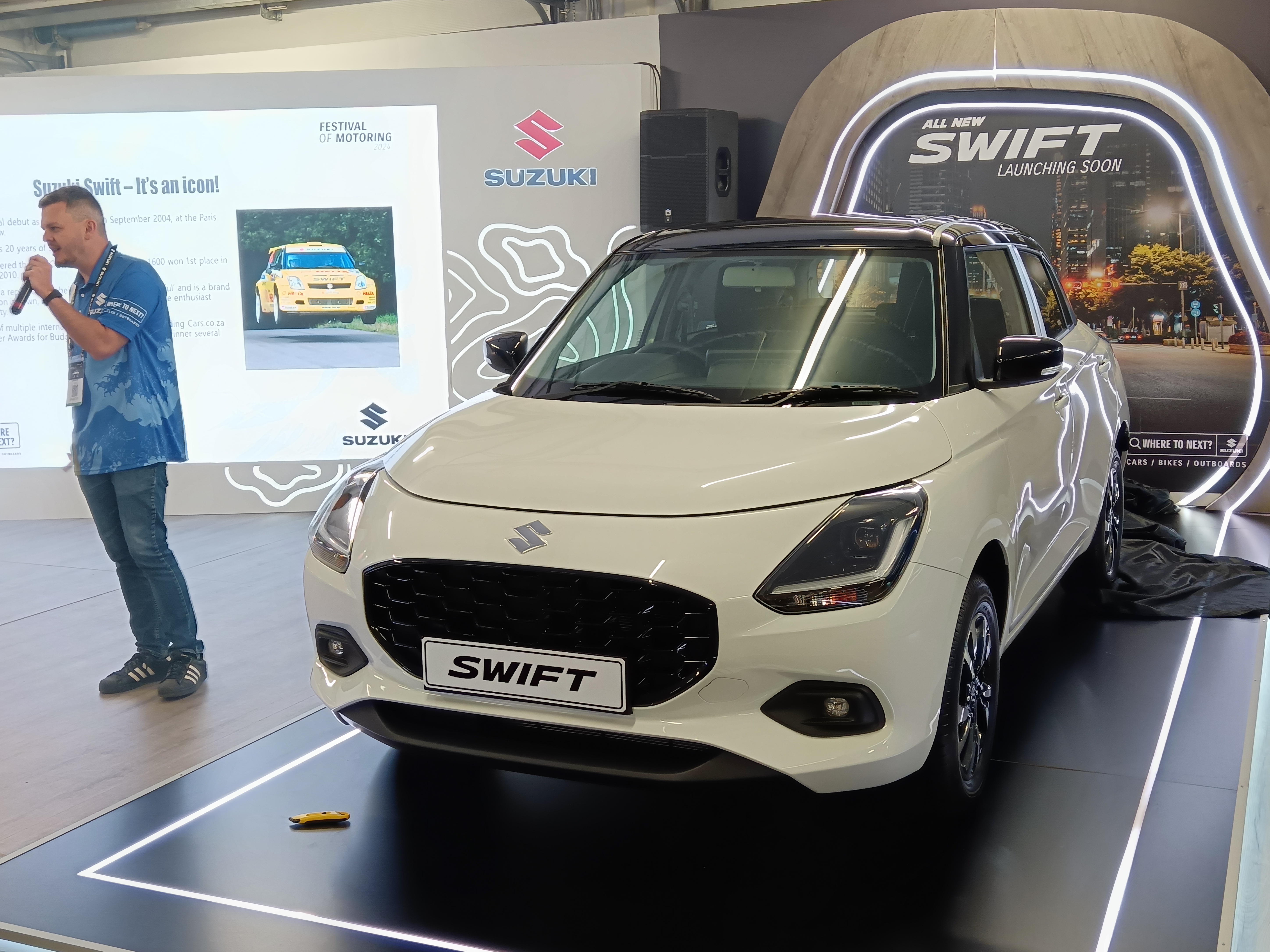 Suzuki Swift being launched at Festival of Motoring