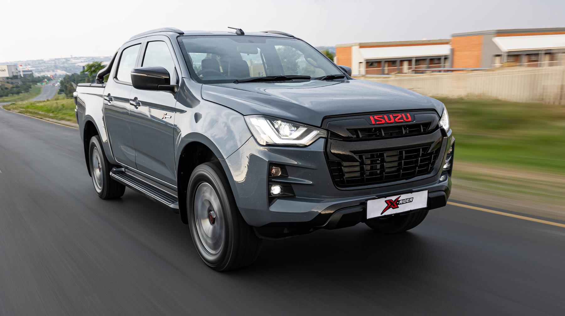 The all new Isuzu D-Max HR X-Rider driving fast on the road