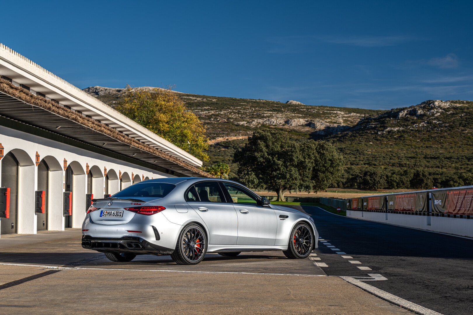 Mercedes C63 rear three quarter