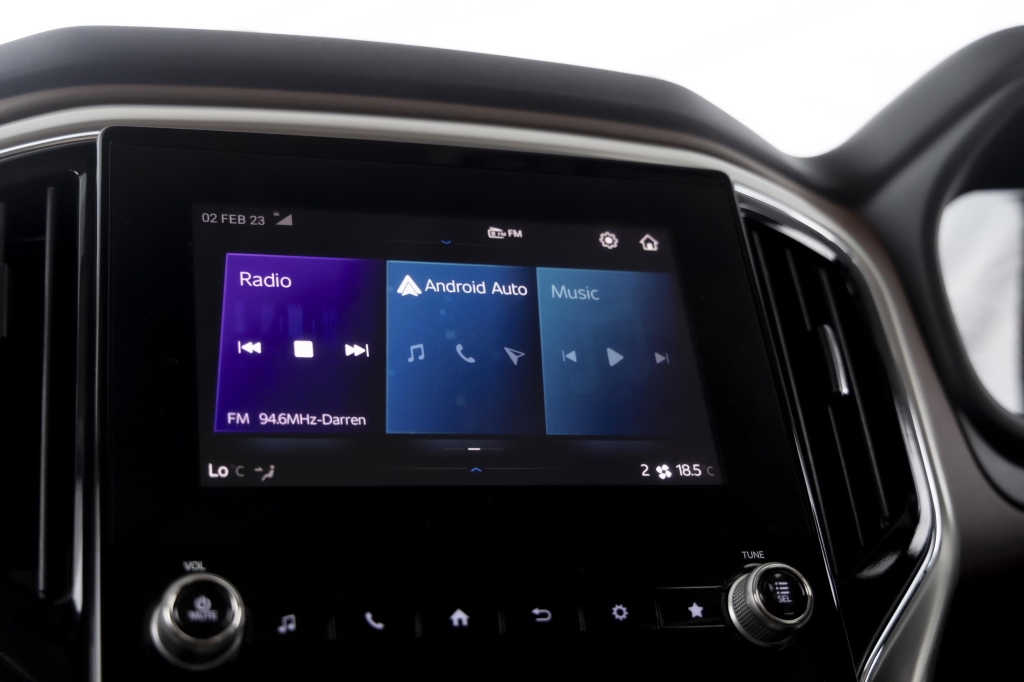 The colour touchscreen infotainment display is easily legible and fairly intuitive to operate.