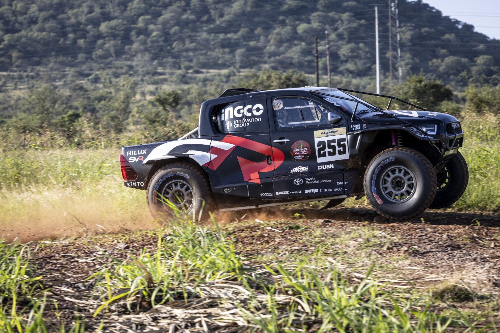 The newest Toyota GR Hilux EVO in action in the NKOMAZI 400 held in Malelane, Mpumalanga