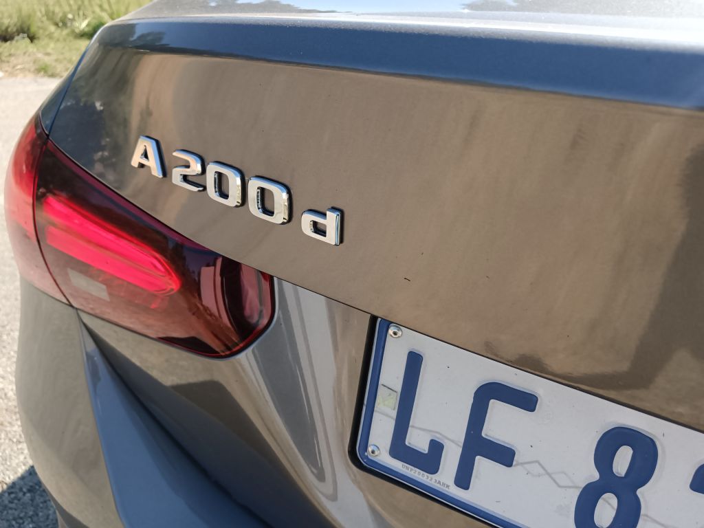 Rear badge on the Mercedes-Benz A200d