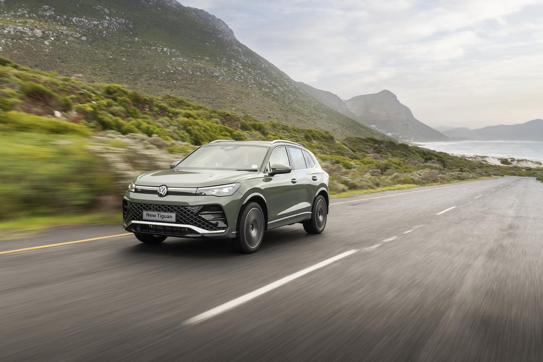 New Volkswagen Tiguan front view on the road