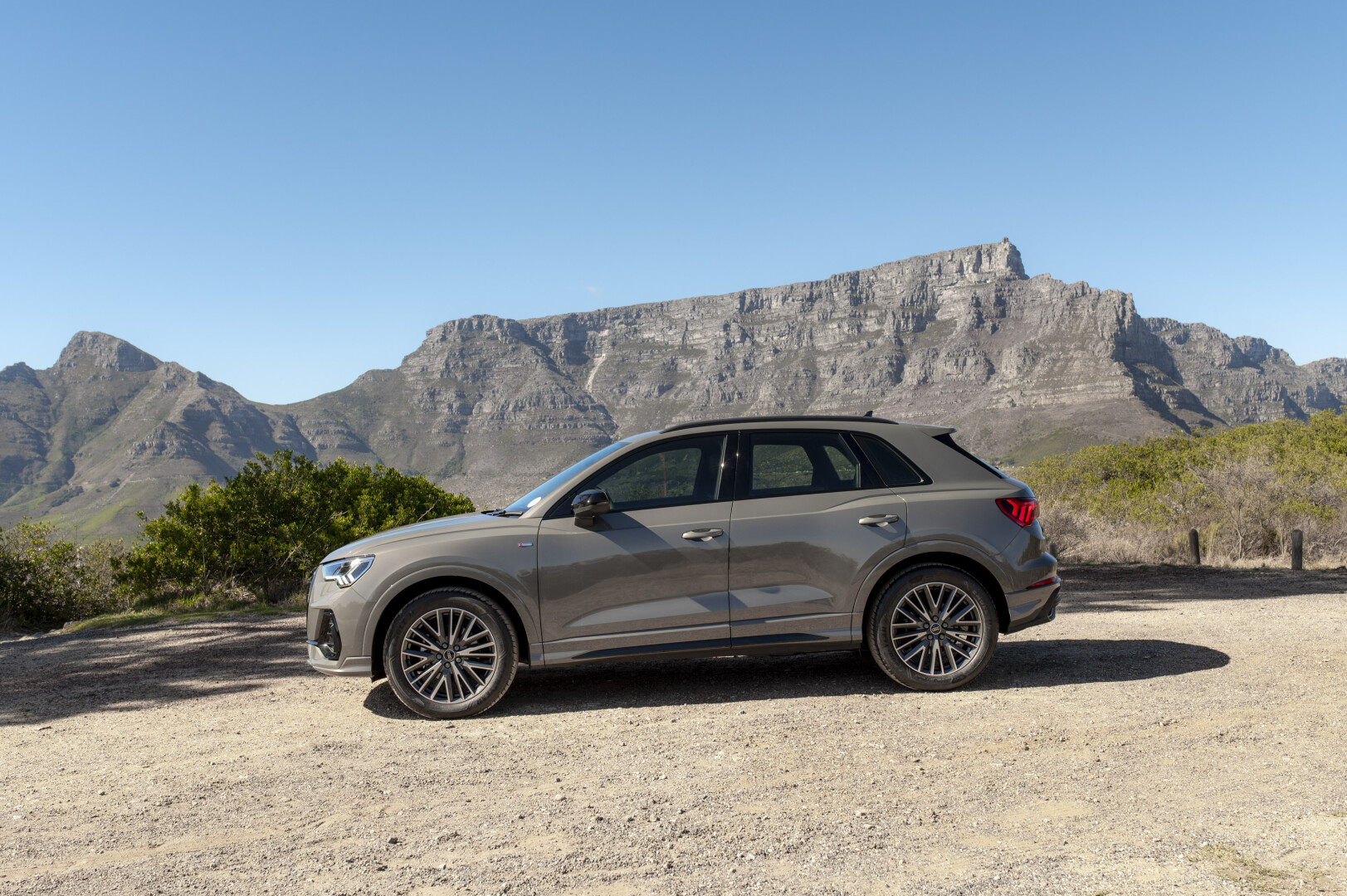 Audi Q3 diesel with mountain backdrop