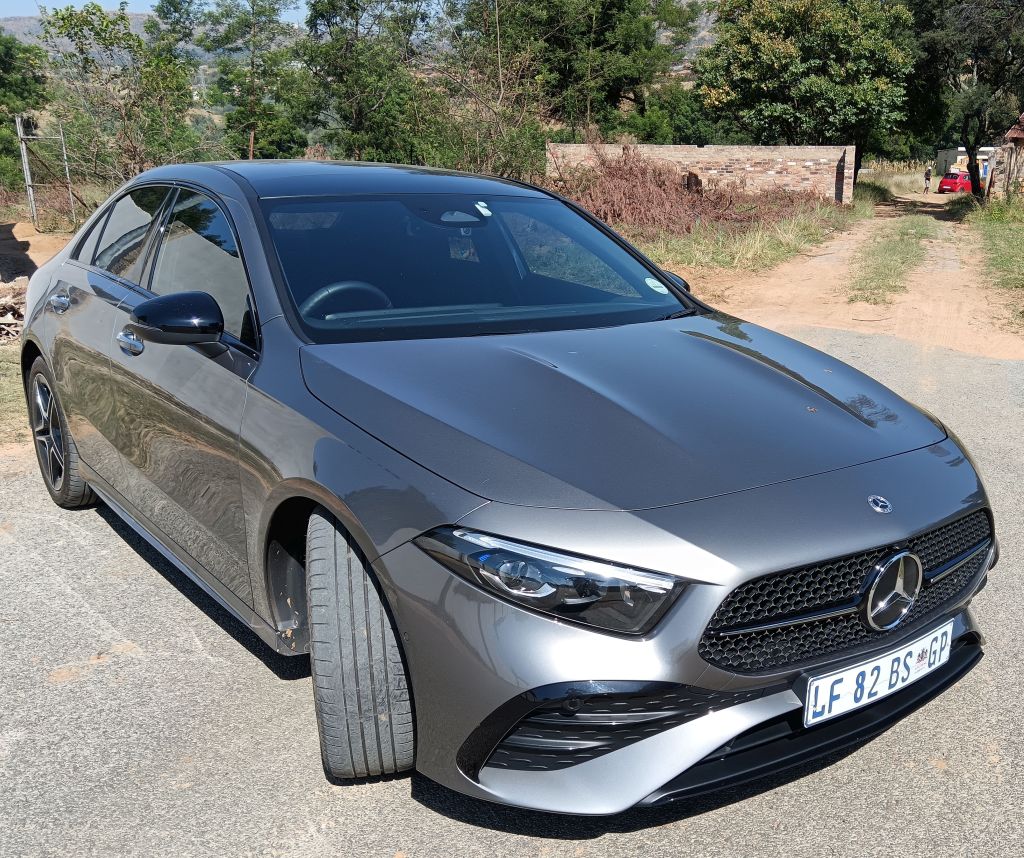 Front view of the Mercedes-Benz A200d sedan