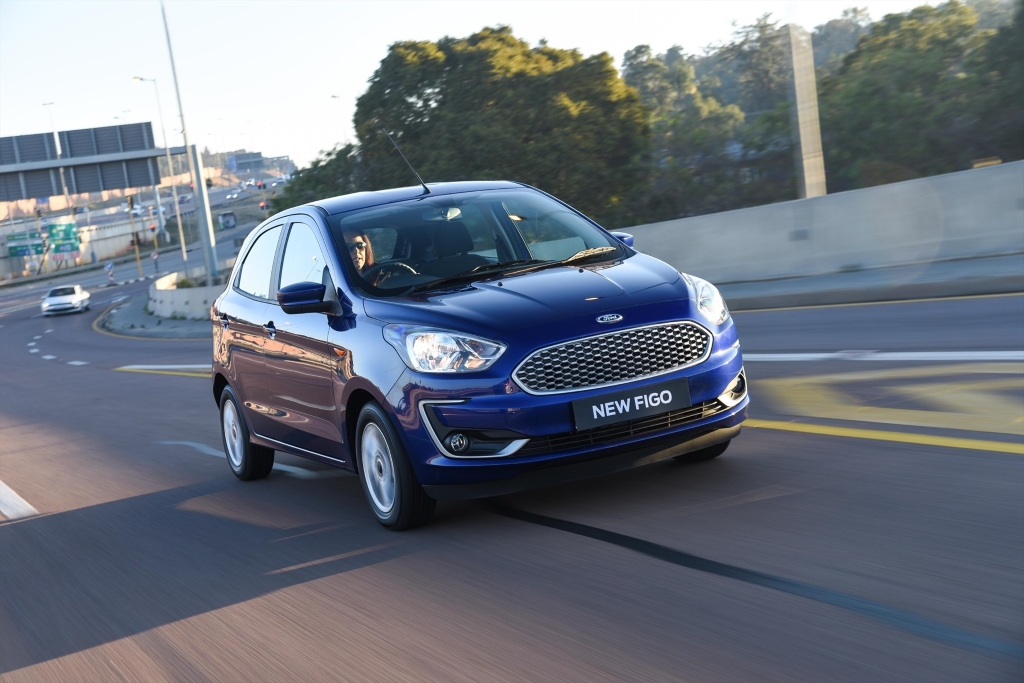 Blue Ford Figo student car