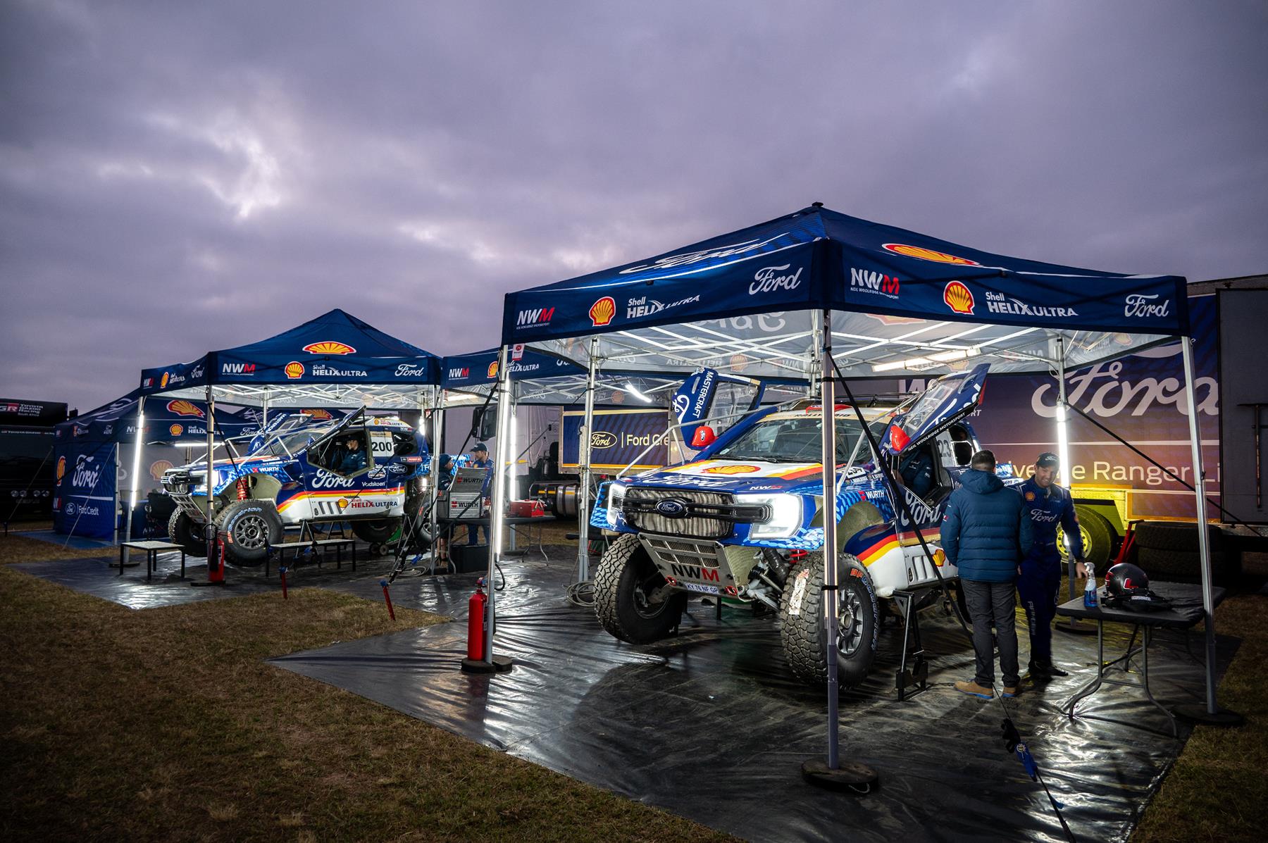 Ford pits at Vryheid Rally Raid event