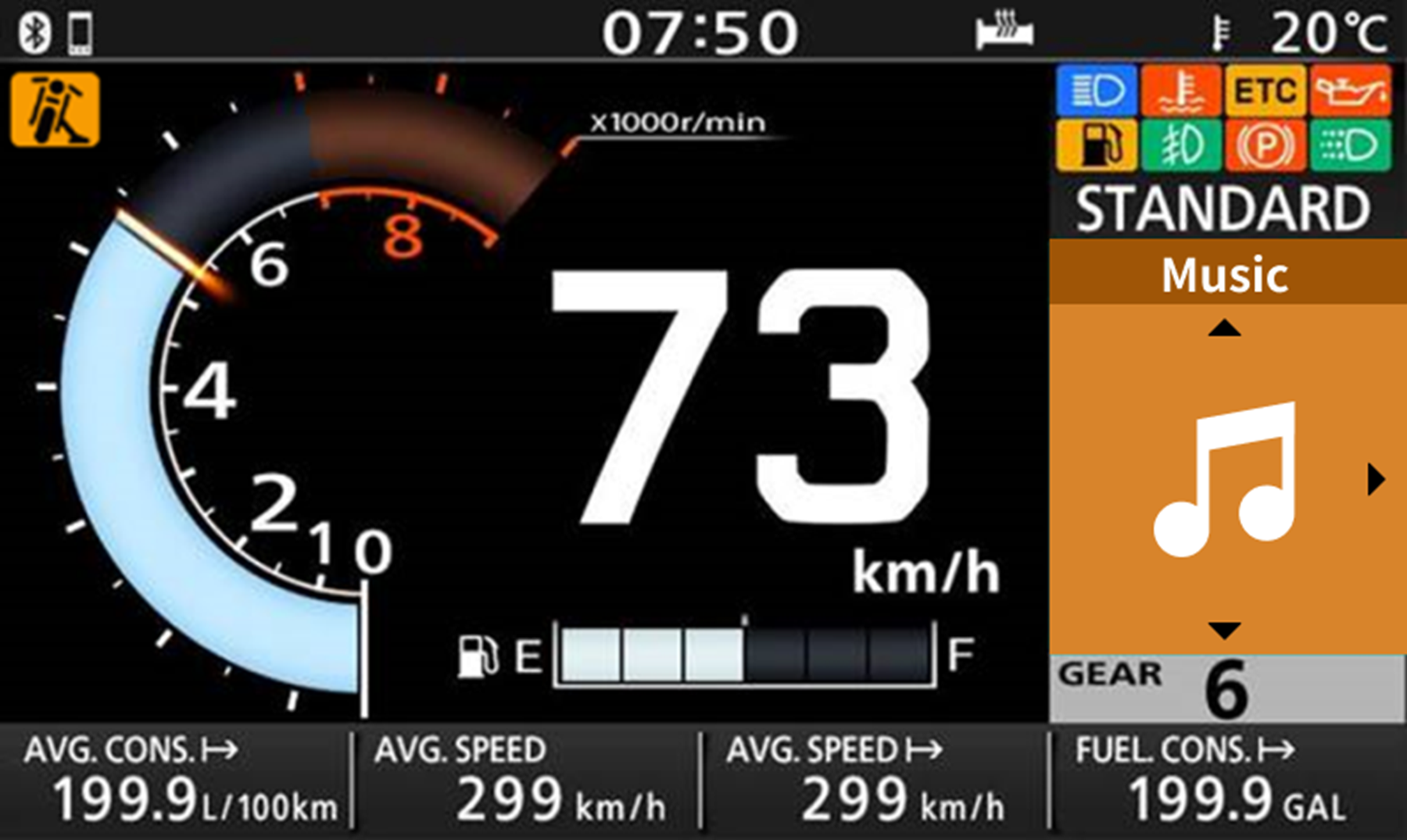 Screenshot of Honda RoadSync app screen