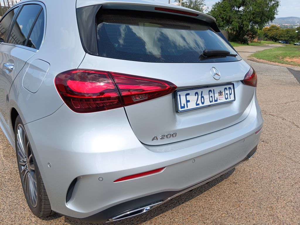 Rear view of the Mercedes-Benz A200 AMG-Line