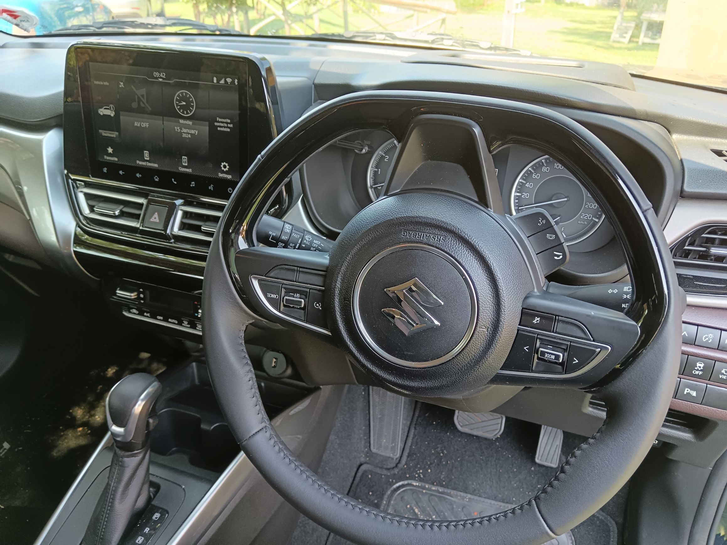 Interior view of the Suzuki Fronx