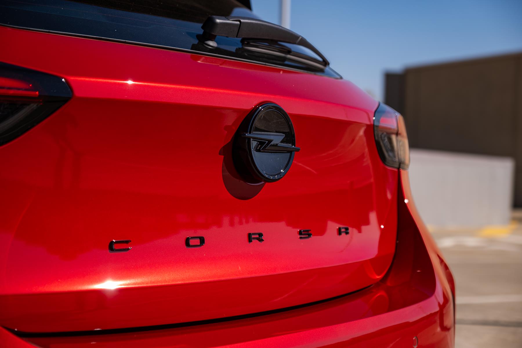 Rear close up view of the Opel Corsa