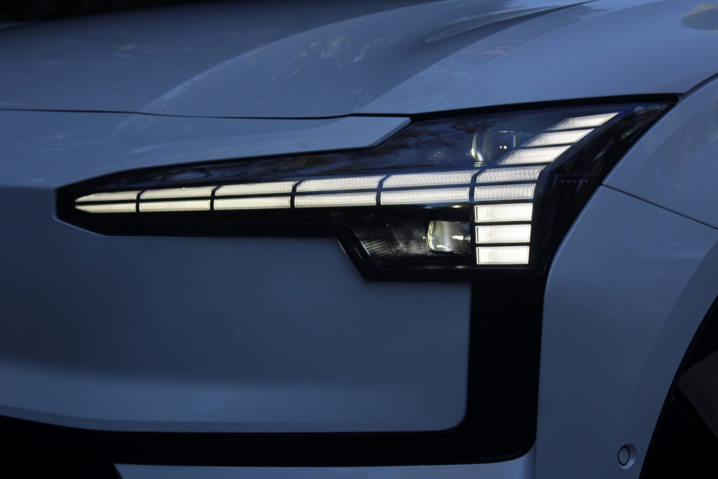 The "Thor's Hammer" LED motif forms the core of the Volvo EX30's frontal light signature.