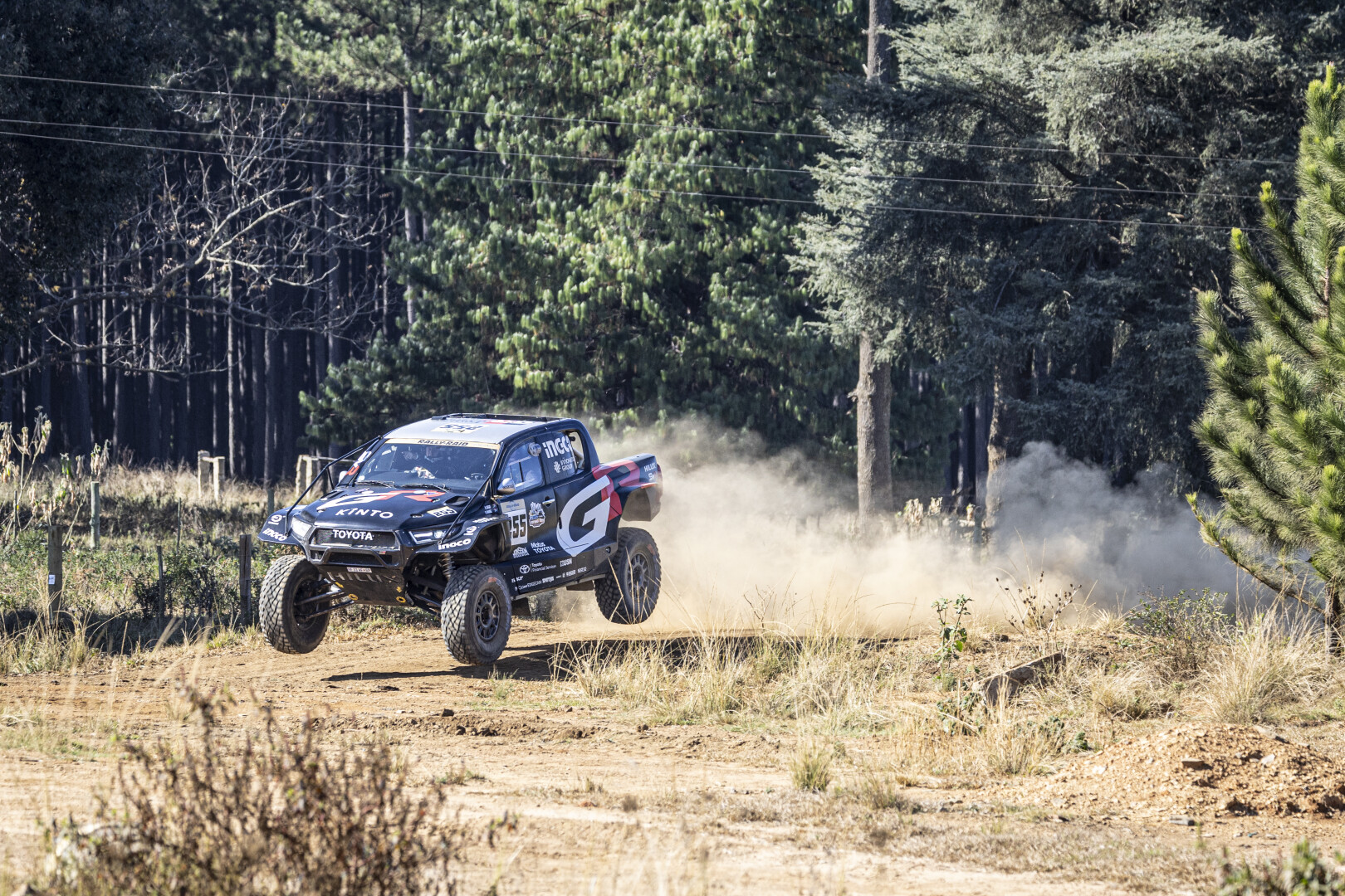 Toyota Hilux in action on SA Rally Raid event