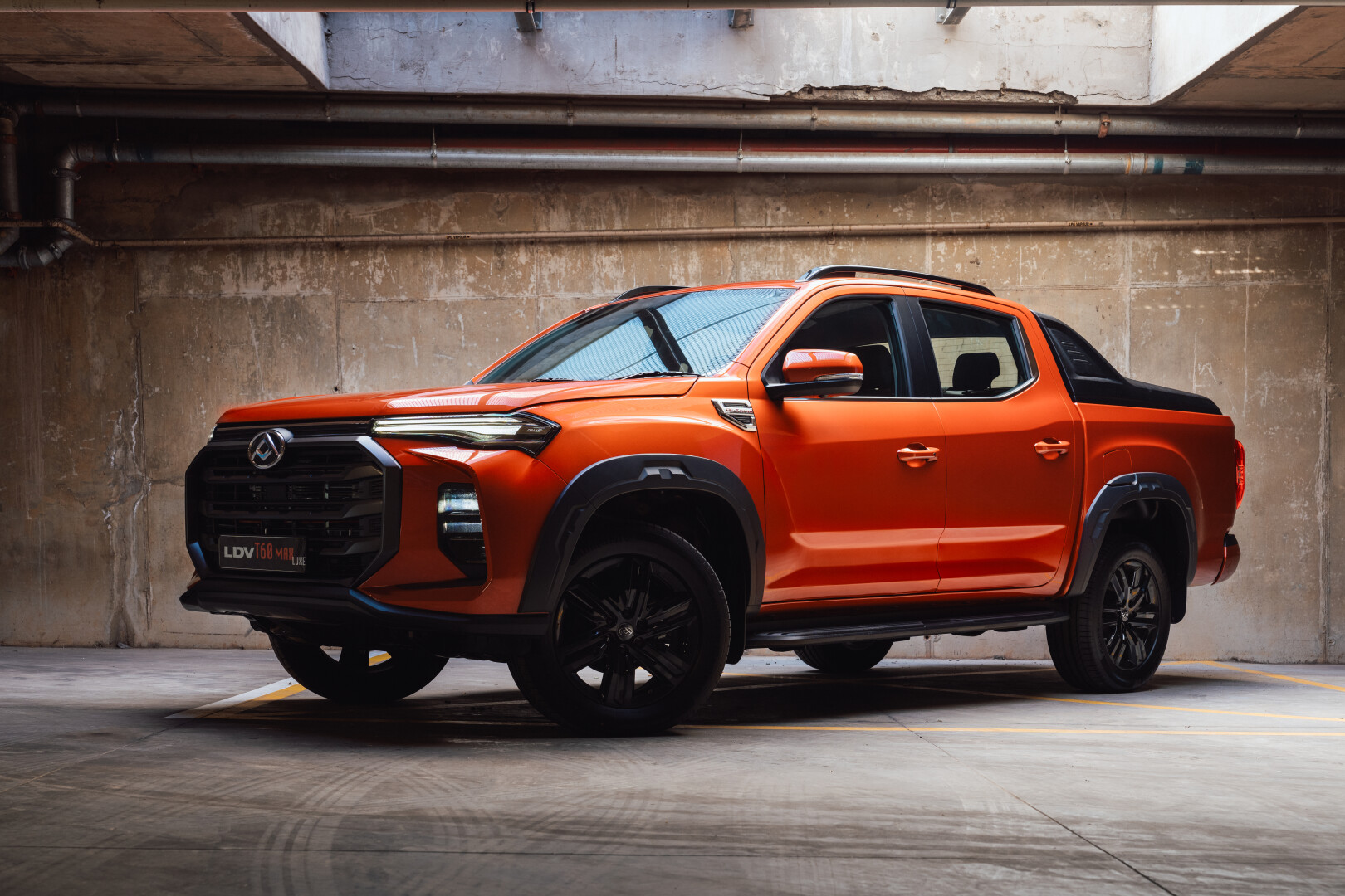 Striking orange LDV T60 doucble cab bakkie