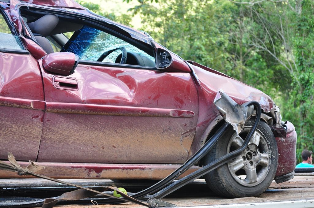 Crashed car