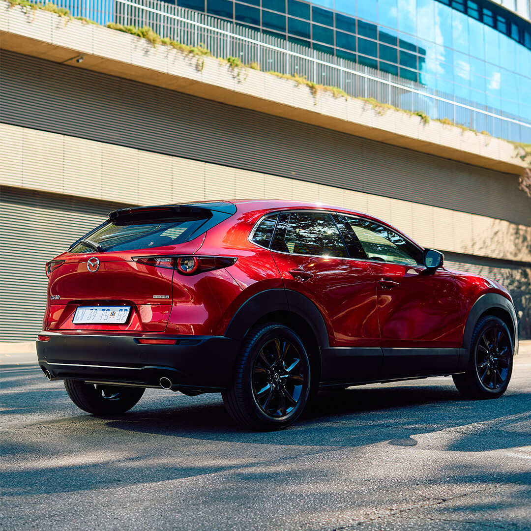 Rear view of a Mazda SUV